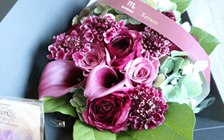 星座の花と香りのボックスフラワー